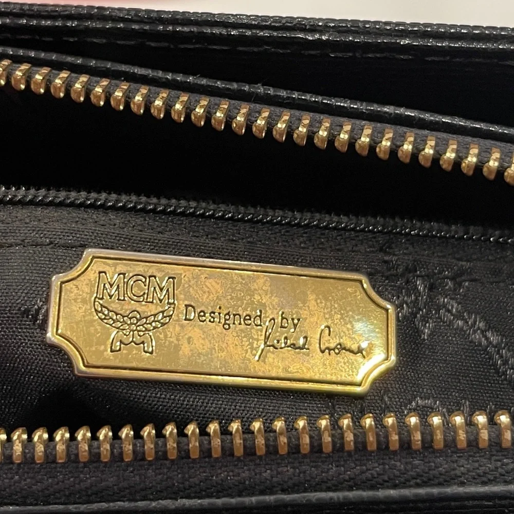 Title: Black MCM Leather Handbag - Picture 7 of 10